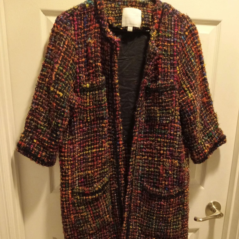 Ett:twa by Anthropology Tweed Multicolor Coat